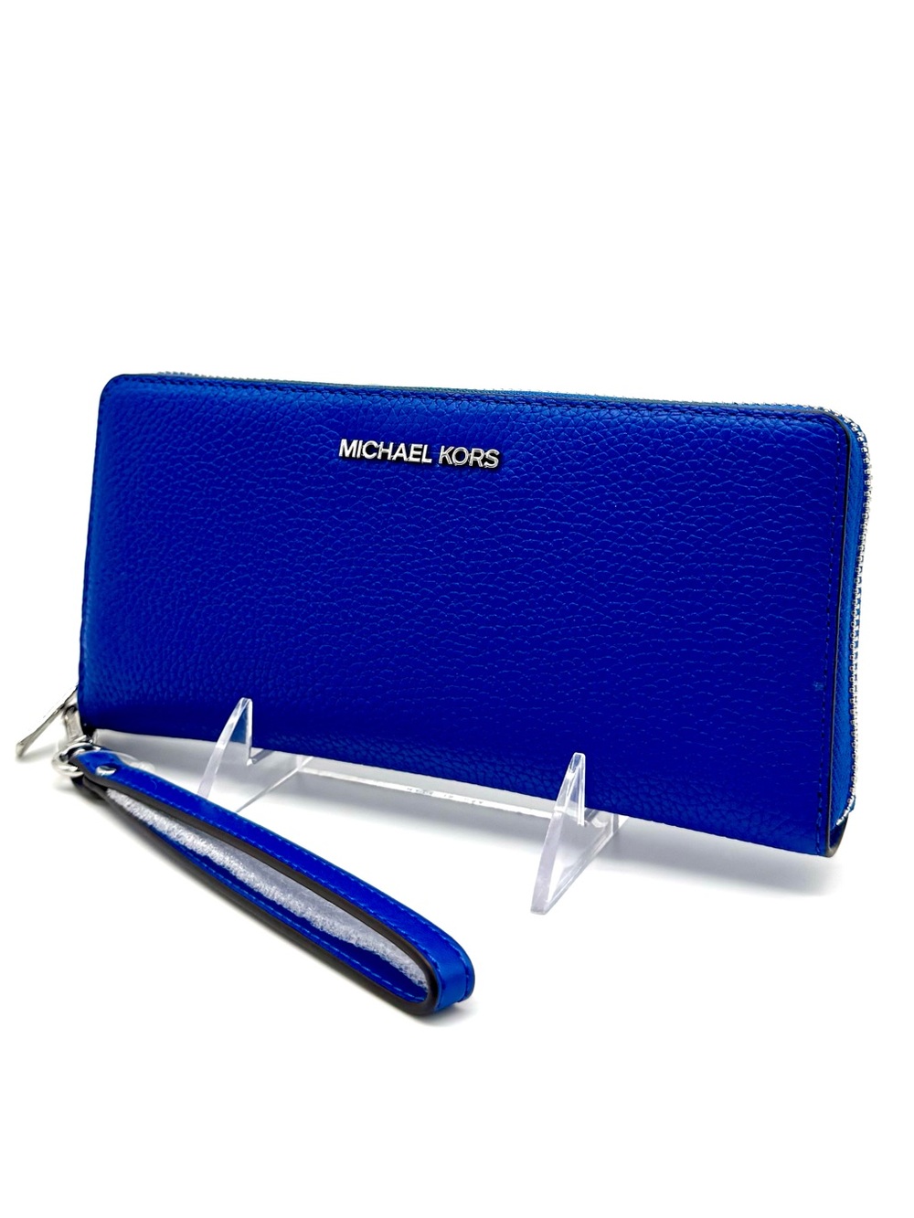Michael Kors Jet Set Travel Large Leather Continental Wallet Galaxy Blue